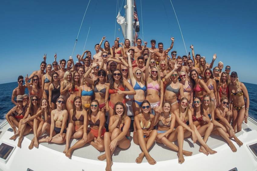 fete en catamaran activite evjf barcelone